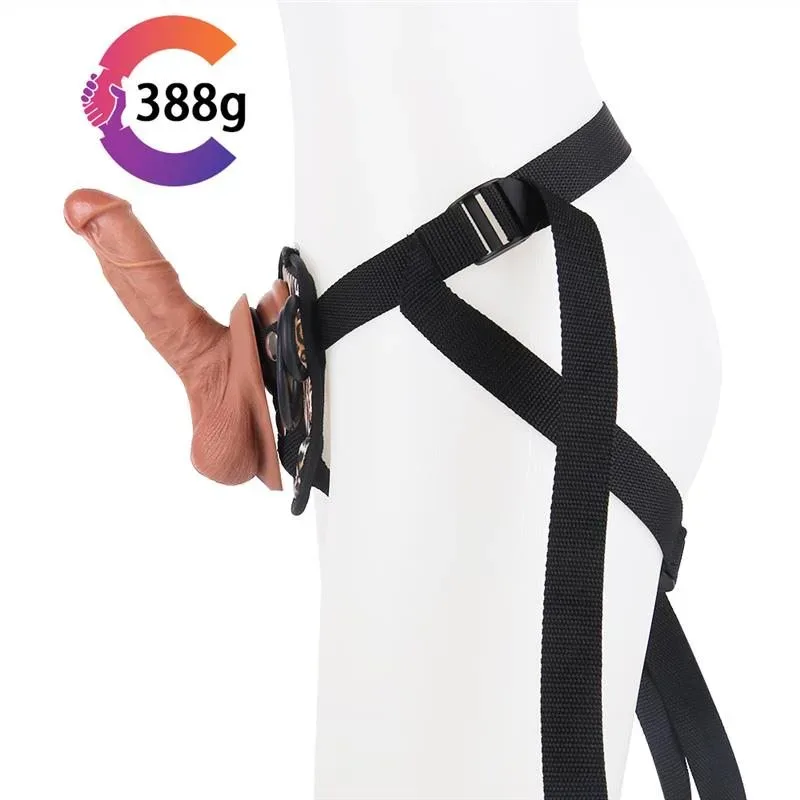 8 IN Ultra Soft Realistic Dildo Strap-On Harness Set 1 8 IN Ultra Soft Realistic Dildo Strap-On Harness Set 1
