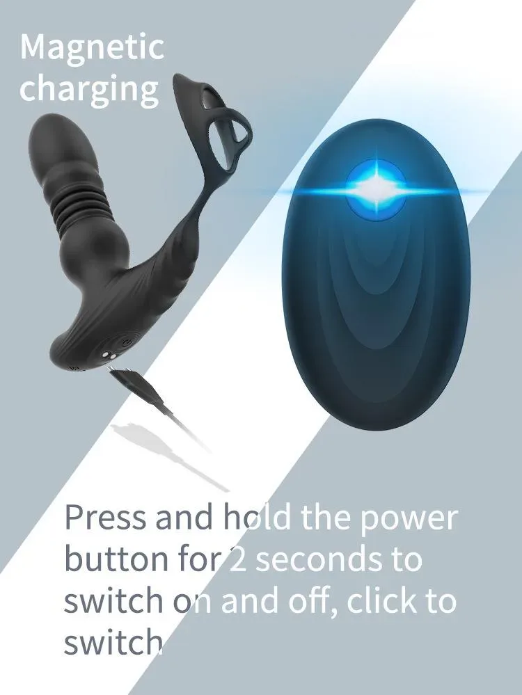 Vibrating and Thrusting Anal Vibrator Prostate Massager for Men 6 Vibrating and Thrusting Anal Vibrator Prostate Massager for Men 6