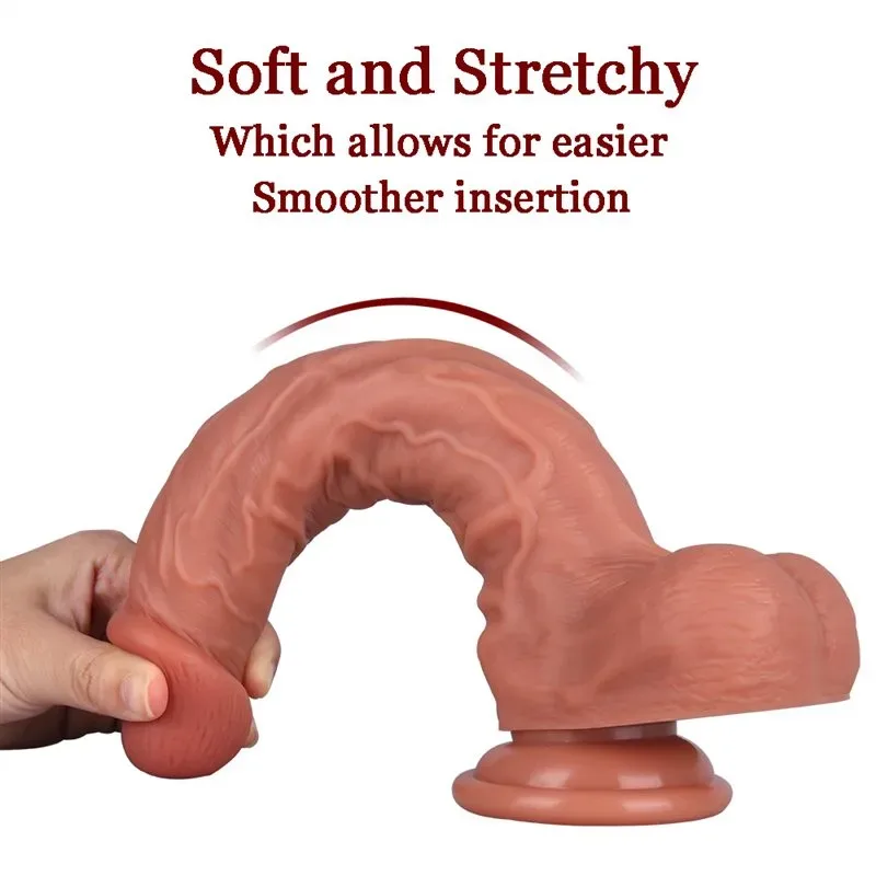 10 IN Long Natural Fat Best Silicone Dildo 4 10 IN Long Natural Fat Best Silicone Dildo 4