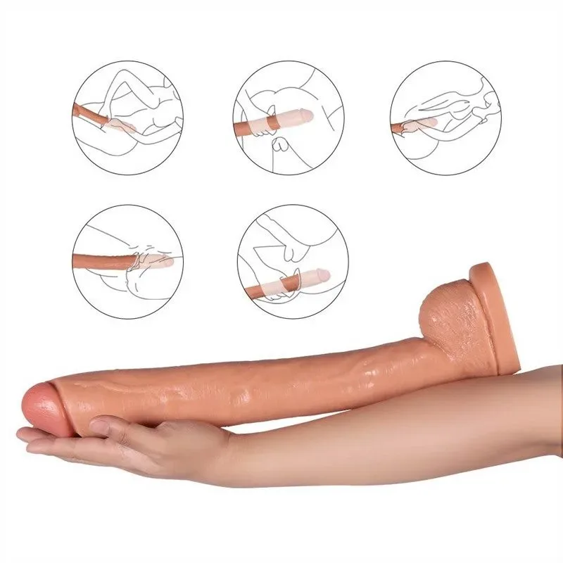 15.5 IN Big Long Flexible PVC Dildo 4 15.5 IN Big Long Flexible PVC Dildo 4