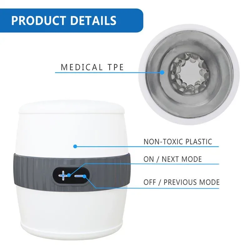 Rechargeable Open-Ended Penis Trainer Male Masturbator 2 Rechargeable Open-Ended Penis Trainer Male Masturbator 2