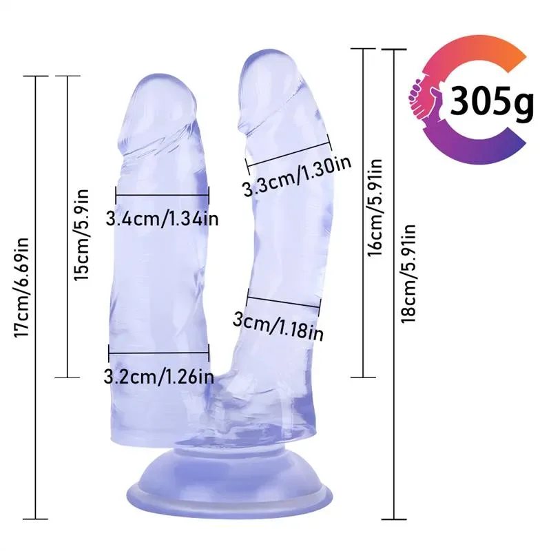 7 IN Blue PVC Double Headed Dildo Strap Ons 2 7 IN Blue PVC Double Headed Dildo Strap Ons 2