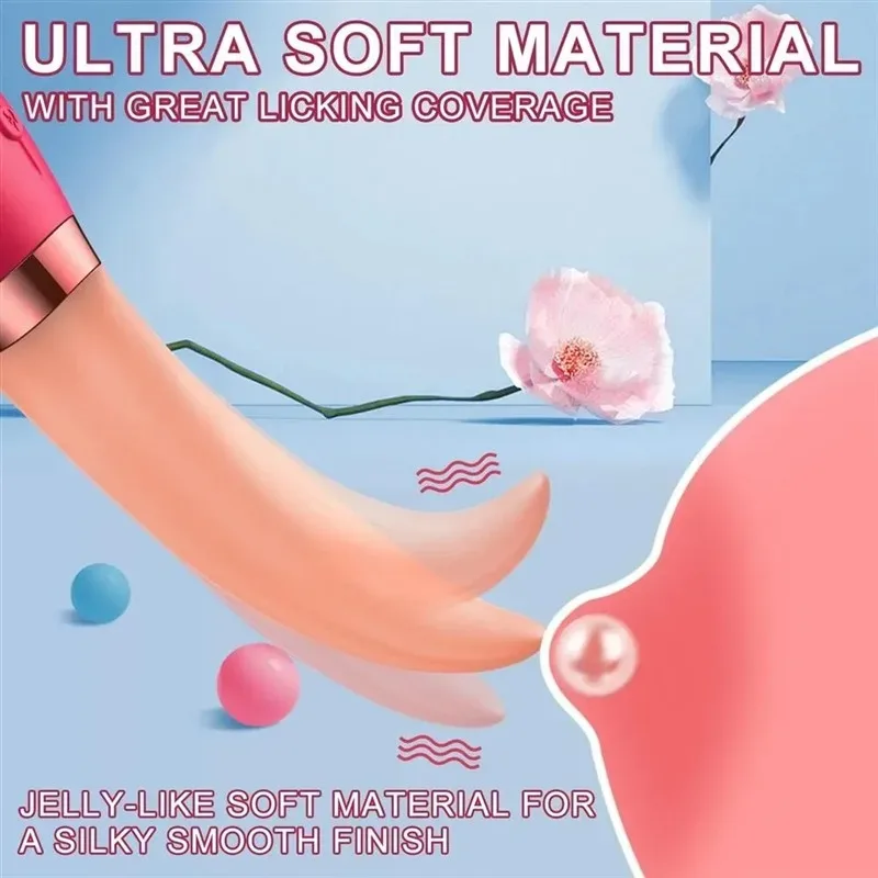 Ultra-Soft Heated Women Clitoris G-Spot Tongue Licking Vibrator 5 Ultra-Soft Heated Women Clitoris G-Spot Tongue Licking Vibrator 5