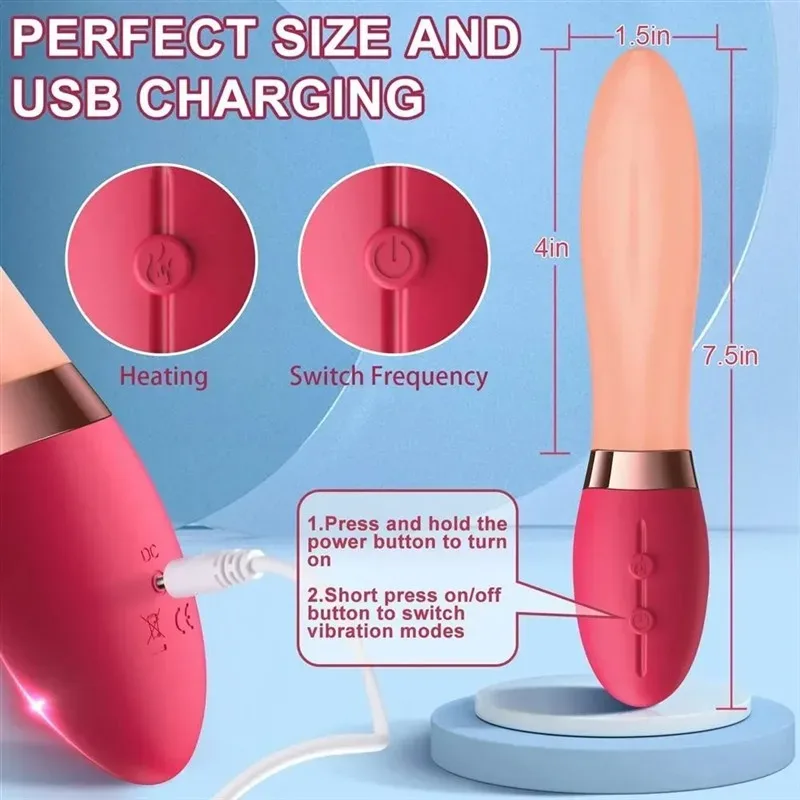 Ultra-Soft Heated Women Clitoris G-Spot Tongue Licking Vibrator 7 Ultra-Soft Heated Women Clitoris G-Spot Tongue Licking Vibrator 7
