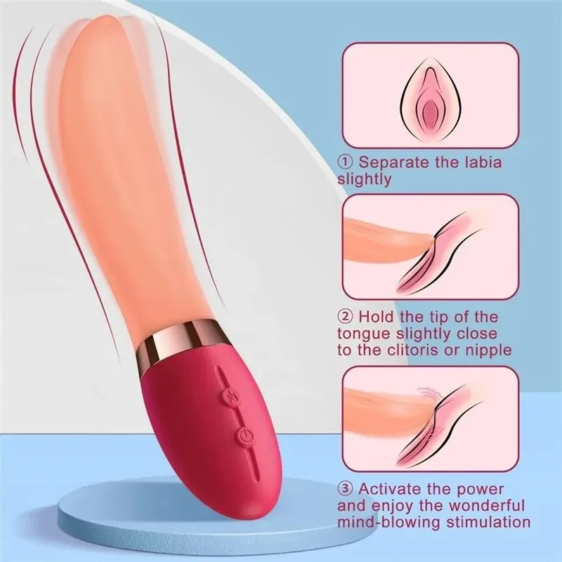 Ultra-Soft Heated Women Clitoris G-Spot Tongue Licking Vibrator 4 Ultra-Soft Heated Women Clitoris G-Spot Tongue Licking Vibrator 4