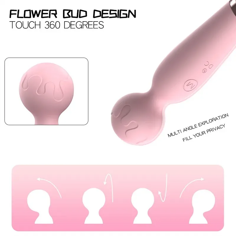 Cordless 10 Vibration Pink Mini Magic Wand Massager 4 Cordless 10 Vibration Pink Mini Magic Wand Massager 4