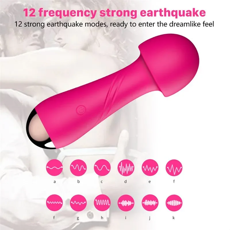 12 Vibration Mushroom Head Mini Personal Wand Vibrator 1 12 Vibration Mushroom Head Mini Personal Wand Vibrator 1