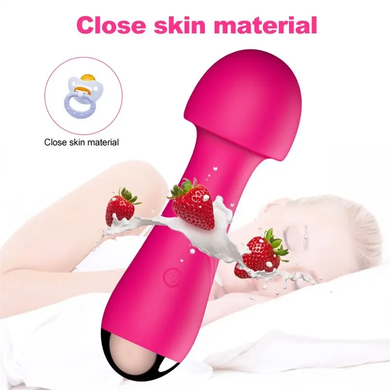 12 Vibration Mushroom Head Mini Personal Wand Vibrator 3 12 Vibration Mushroom Head Mini Personal Wand Vibrator 3