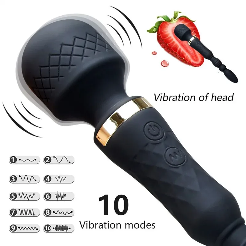 Rechargeable Double Headed Wand Vibrator 2 Rechargeable Double Headed Wand Vibrator 2