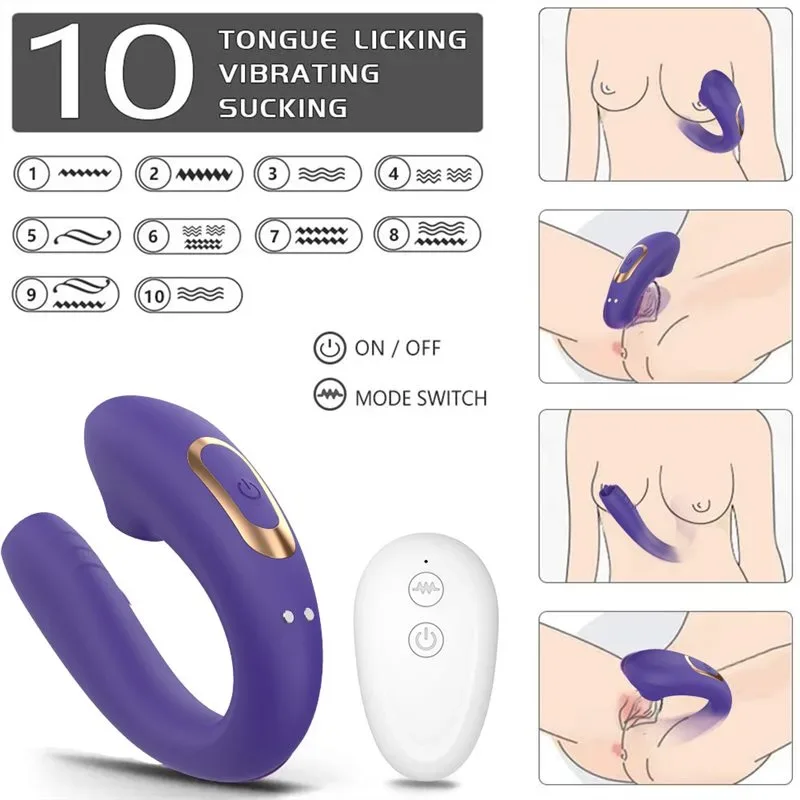 Wearable Sucking and Licking Vibrator with Remote Control 2 Wearable Sucking and Licking Vibrator with Remote Control 2