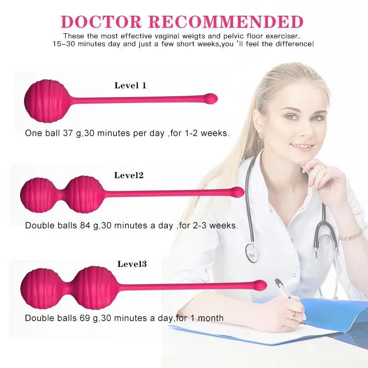 Vagina Exercise Kegel Balls Vibrating Egg 4pcs/Set 4 Vagina Exercise Kegel Balls Vibrating Egg 4pcs/Set 4