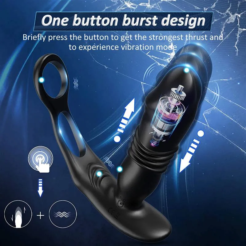 Remote Control Thrusting Vibrating Anal Vibrator Male Prostate Massager 2 Remote Control Thrusting Vibrating Anal Vibrator Male Prostate Massager 2