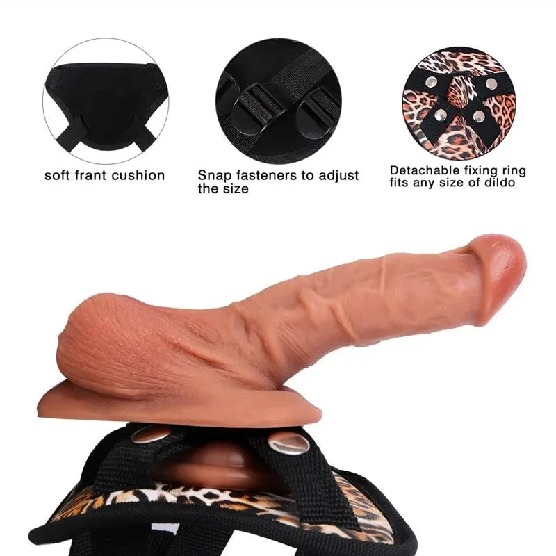 8 IN Ultra Soft Realistic Dildo Strap-On Harness Set 3 8 IN Ultra Soft Realistic Dildo Strap-On Harness Set 3