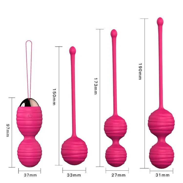 Vagina Exercise Kegel Balls Vibrating Egg 4pcs/Set 3 Vagina Exercise Kegel Balls Vibrating Egg 4pcs/Set 3