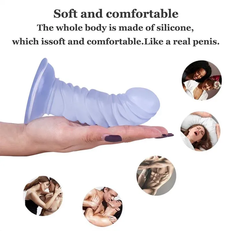 6 IN Small Ribbed PVC Dildo Beginner Strap On Kits 5 6 IN Small Ribbed PVC Dildo Beginner Strap On Kits 5