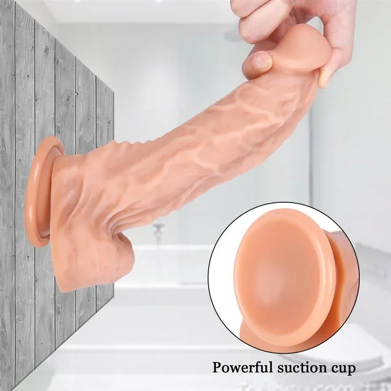 8 IN Soft Silicone Dildo Strap On Harness Set 7 8 IN Soft Silicone Dildo Strap On Harness Set 7