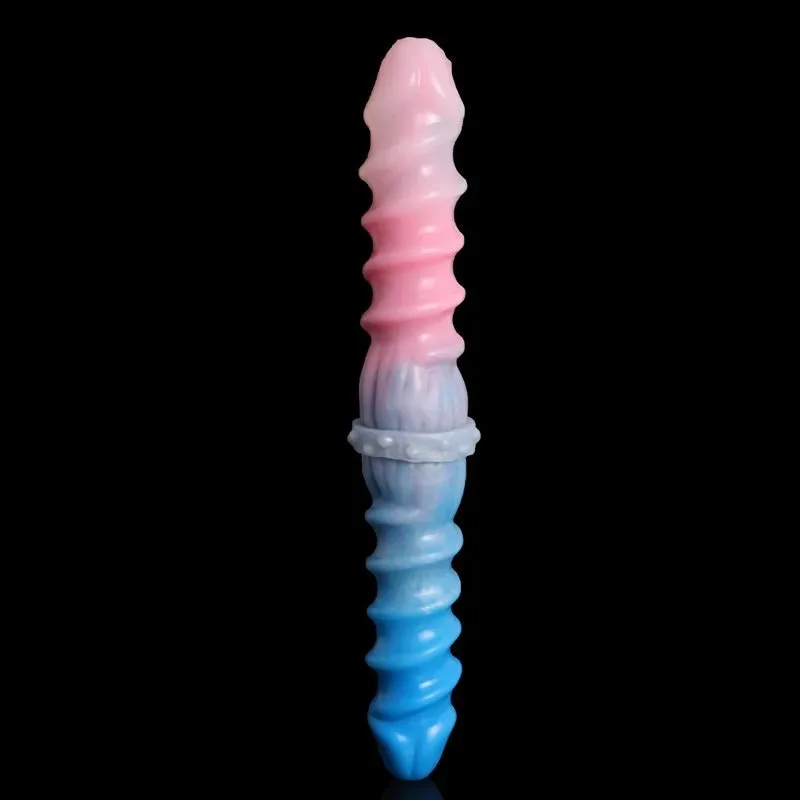 13 IN Silicone Double Sided Spiral Dildo 2 13 IN Silicone Double Sided Spiral Dildo 2