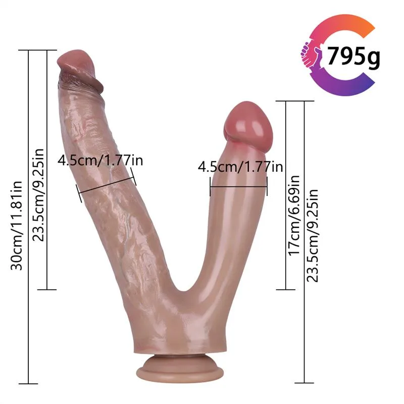 11.5 IN Long Suction Cup Silicone Double Headed Dildo 1 11.5 IN Long Suction Cup Silicone Double Headed Dildo 1