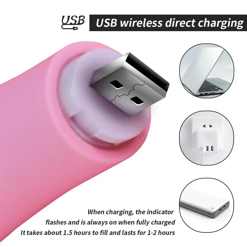 Cordless 10 Vibration Pink Magic Wand Massager 5 Cordless 10 Vibration Pink Magic Wand Massager 5