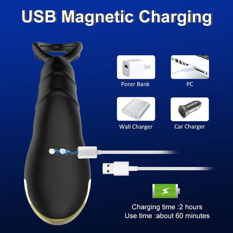 APP/Remote Control Thrusting Vibrating Men Prostate Massager with Two Rings 5 APP/Remote Control Thrusting Vibrating Men Prostate Massager with Two Rings 5