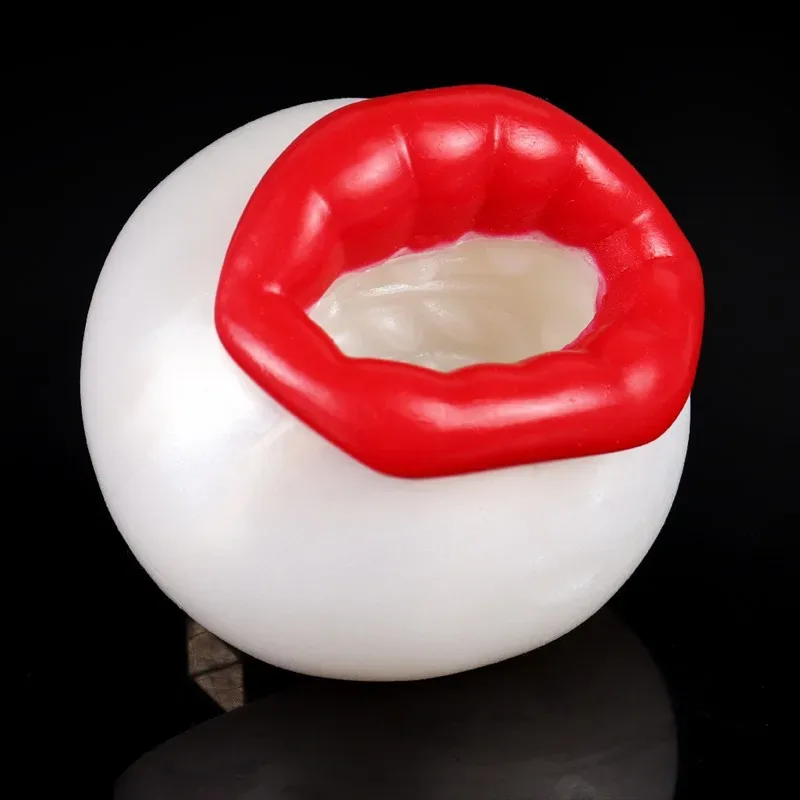 Soft Silicone Mouth Shaped Glans Trainer Men Masturbrator 5 Soft Silicone Mouth Shaped Glans Trainer Men Masturbrator 5