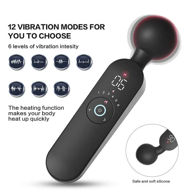 Digital Display Heating Magic Wand Vibrator 2 Digital Display Heating Magic Wand Vibrator 2