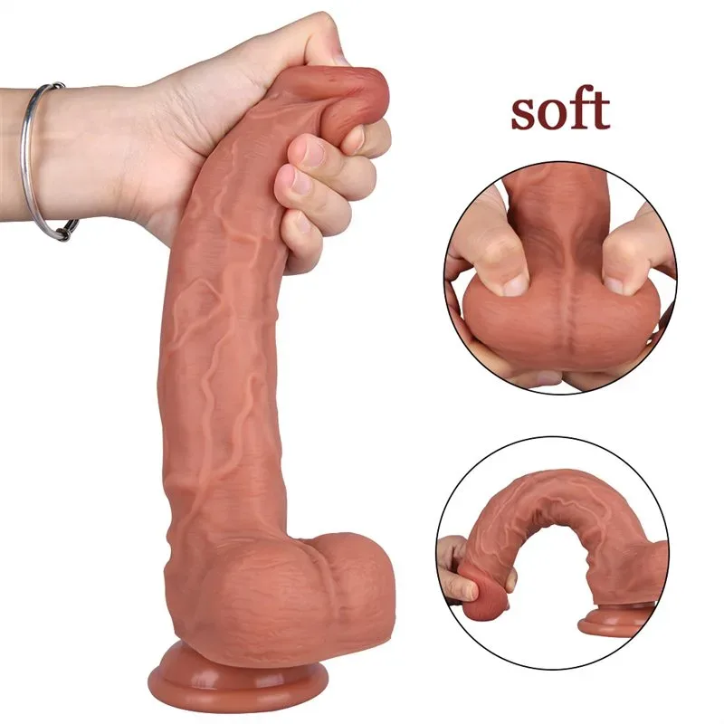 10 IN Long Natural Fat Best Silicone Dildo 2 10 IN Long Natural Fat Best Silicone Dildo 2