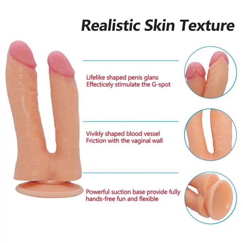7 IN Suction Cup Double Headed Dildo Strap On Kits 6 7 IN Suction Cup Double Headed Dildo Strap On Kits 6