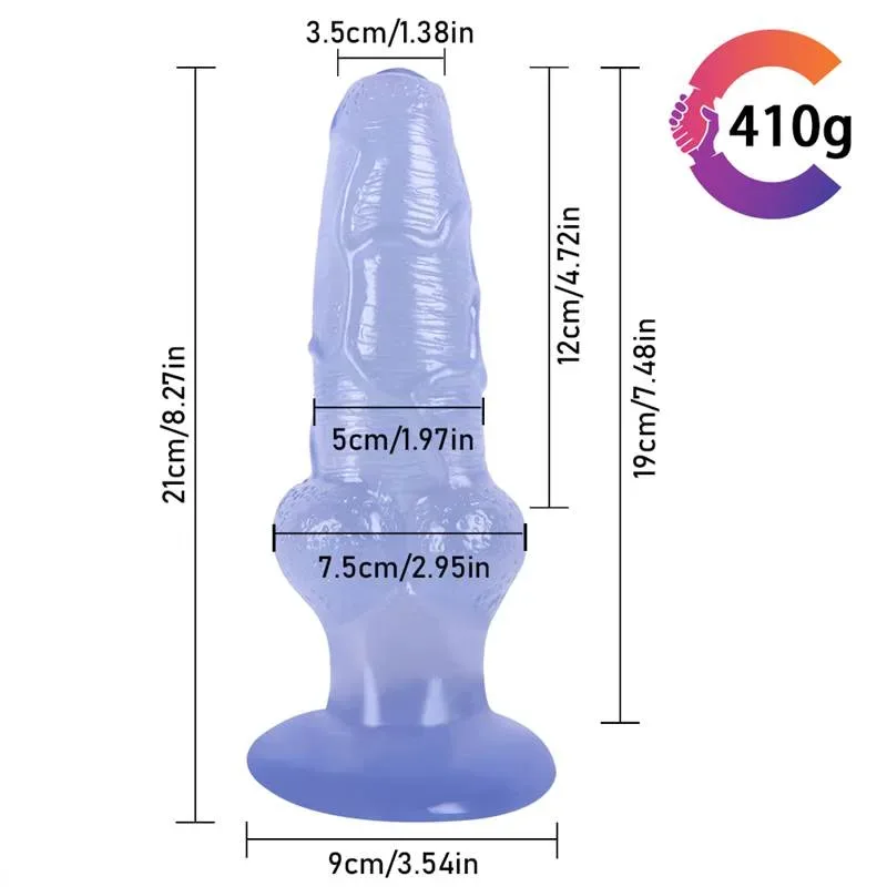 8 IN Dog Knot Dildo Deluxe Glitter Strap-On Harness Kit 1 8 IN Dog Knot Dildo Deluxe Glitter Strap-On Harness Kit 1