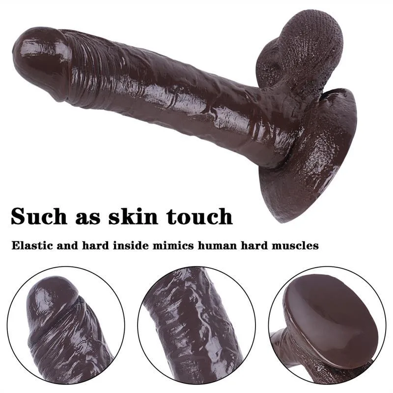 9.5 IN Large Realistic PVC Dildo with Big Balls 2 9.5 IN Large Realistic PVC Dildo with Big Balls 2