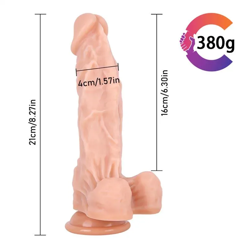 8 IN Soft Silicone Dildo Strap On Harness Set 1 8 IN Soft Silicone Dildo Strap On Harness Set 1