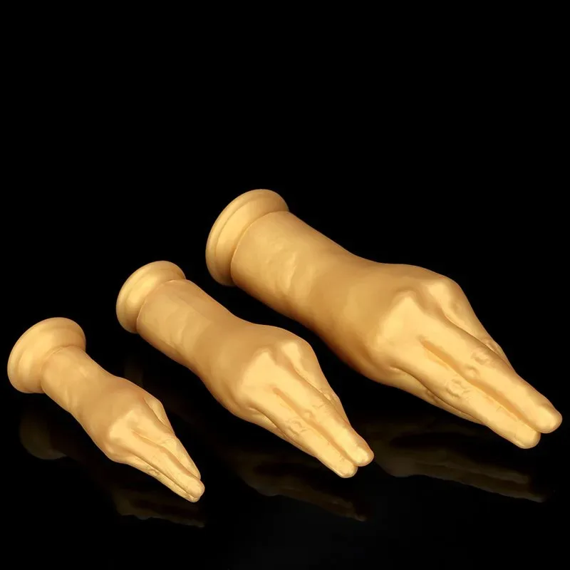6/8.5 /11 IN Gold Silicone Palm Dildo Realistic Hand Anal Plug 8 6/8.5 /11 IN Gold Silicone Palm Dildo Realistic Hand Anal Plug 8