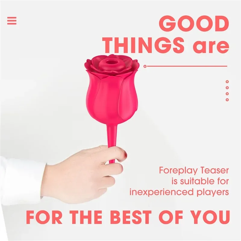 5 Sucking and 7 Vibrating Double Ended Rose Toy 1 5 Sucking and 7 Vibrating Double Ended Rose Toy 1