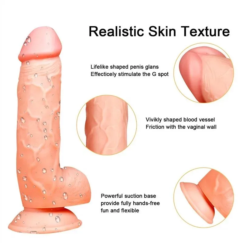 9 IN Fat Realistic Skin Texture PVC Dildo 2 9 IN Fat Realistic Skin Texture PVC Dildo 2