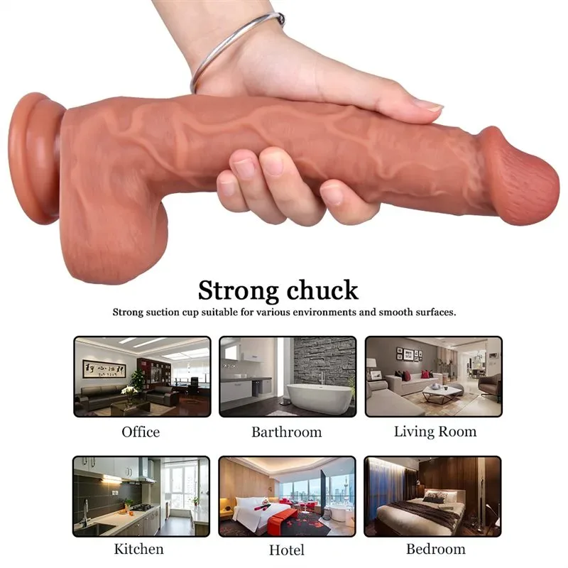 10 IN Long Natural Fat Best Silicone Dildo 6 10 IN Long Natural Fat Best Silicone Dildo 6