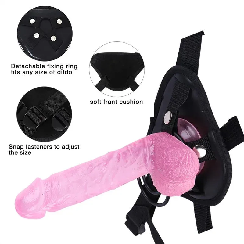 8 IN Pink PVC Dildo Strap On Harness Kits 2 8 IN Pink PVC Dildo Strap On Harness Kits 2