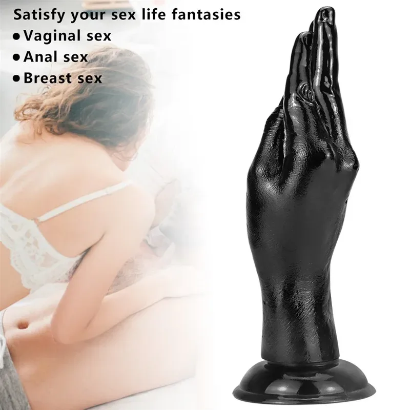 8.5 IN Black Fisting PVC Dildo Palm Butt Plug 7 8.5 IN Black Fisting PVC Dildo Palm Butt Plug 7