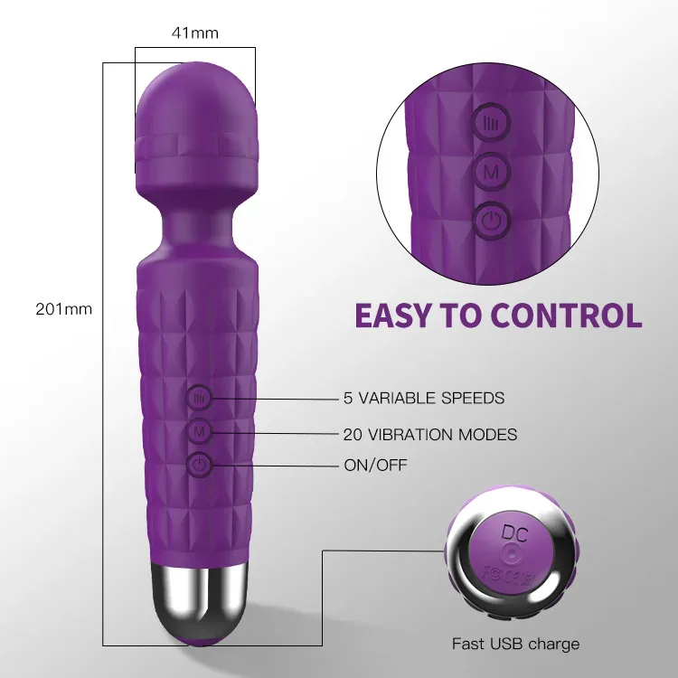 Portable Magic Wand Massager Women Vibrator 5 Portable Magic Wand Massager Women Vibrator 5