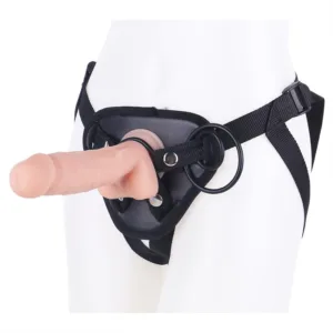 Real Skin 7.5 inch Strap On Dildo with Harness