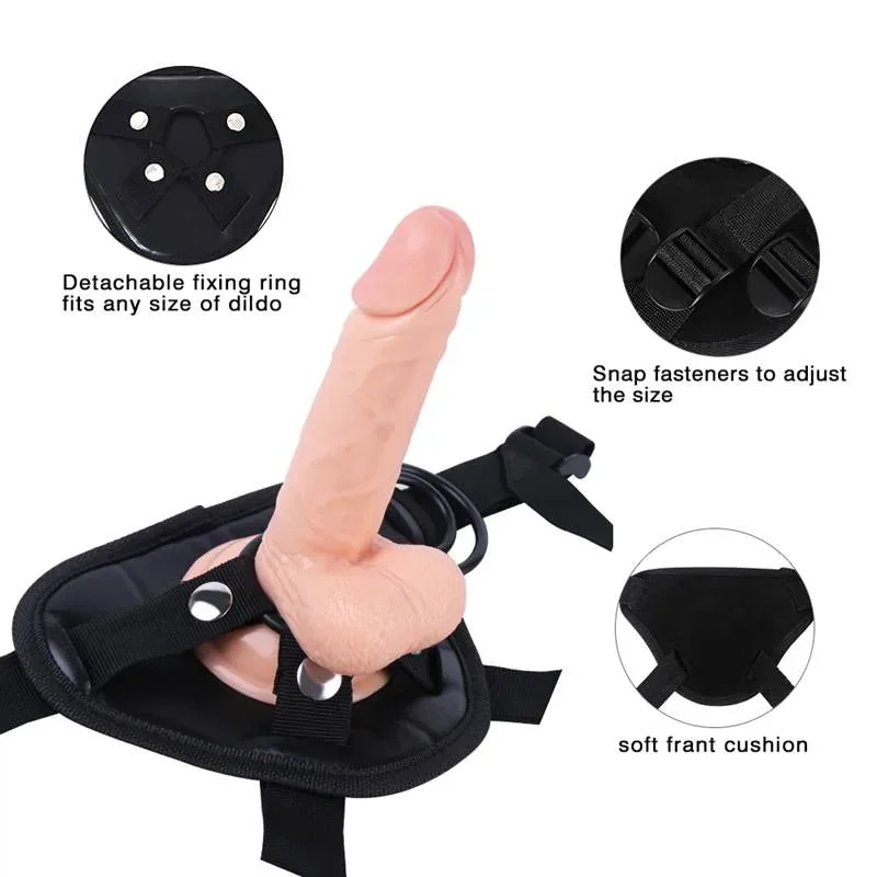 6.5 IN Short Slim Dildo Beginner Unisex Strap-On Harness Kit 4 6.5 IN Short Slim Dildo Beginner Unisex Strap-On Harness Kit 4