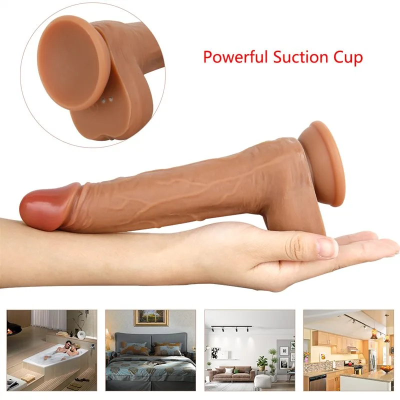 8 IN Heated Vibrating Thrusting Real Skin Feel Dildo 6 8 IN Heated Vibrating Thrusting Real Skin Feel Dildo 6