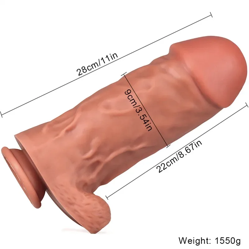 11 IN Very Thick Suction Cup Realistic Silicone Dildo 1 11 IN Very Thick Suction Cup Realistic Silicone Dildo 1