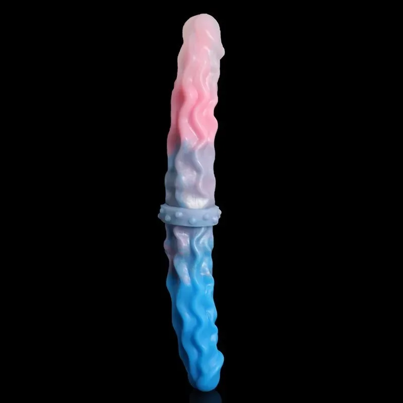 12.5 IN Flexible Silicone Double Sided Ripple Dildo 5 12.5 IN Flexible Silicone Double Sided Ripple Dildo 5