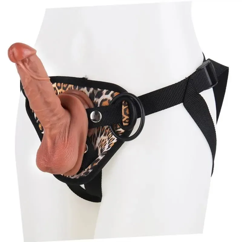 format_webp 8 IN Ultra Soft Realistic Dildo Strap-On Harness Set - Image 1