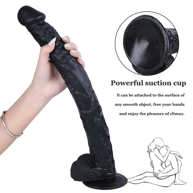 15 IN Long Slim Lifelike PVC Suciton Cup Dildo 6 15 IN Long Slim Lifelike PVC Suciton Cup Dildo 6