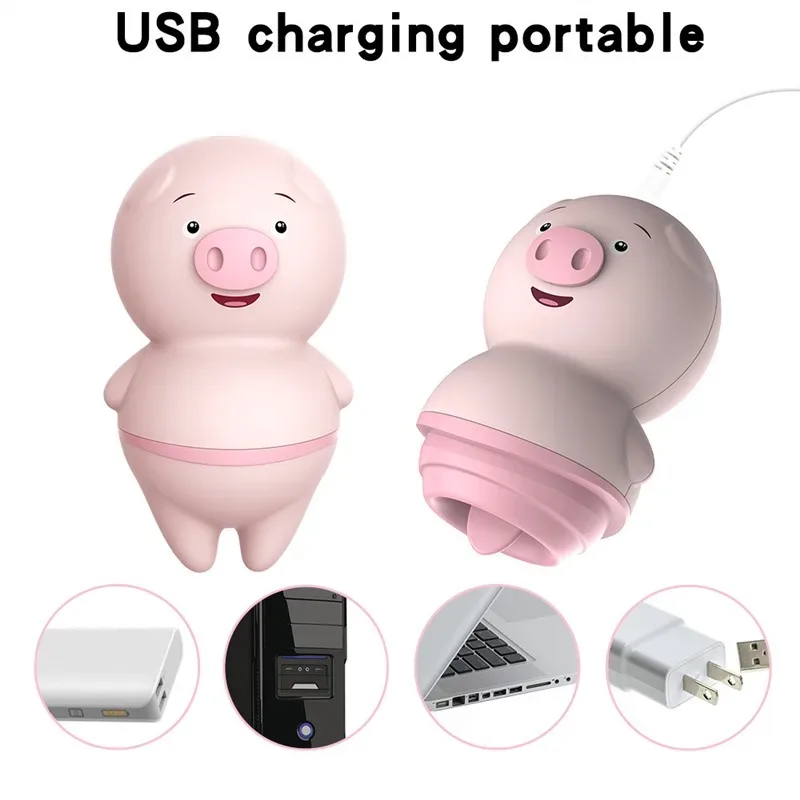 Discreet Happy Piggy Tongue Licking Vibrator 4 Discreet Happy Piggy Tongue Licking Vibrator 4