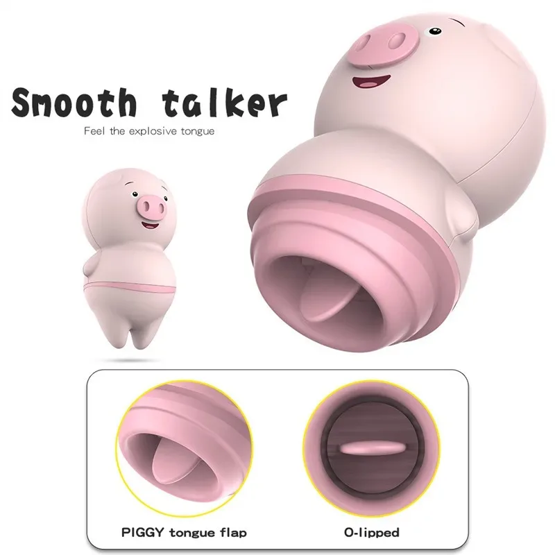Discreet Happy Piggy Tongue Licking Vibrator 2 Discreet Happy Piggy Tongue Licking Vibrator 2