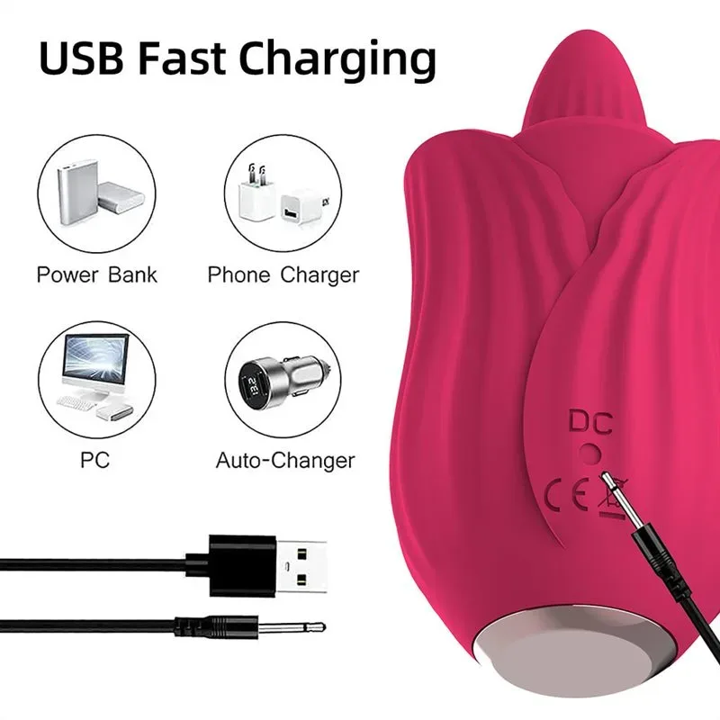 Women Rose Tongue Licking Toy with Vibrating Egg 3 Women Rose Tongue Licking Toy with Vibrating Egg 3