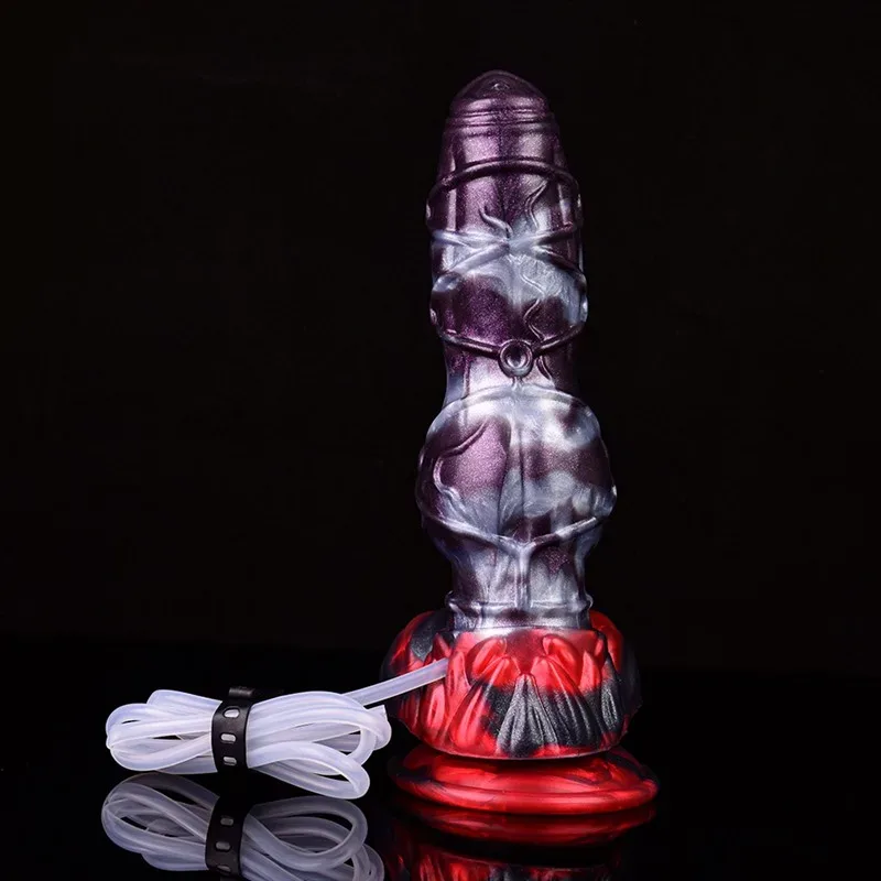 9.4 IN Squirting Knot Dog Dildo Cumming Canine Sex Toy 7 9.4 IN Squirting Knot Dog Dildo Cumming Canine Sex Toy 7
