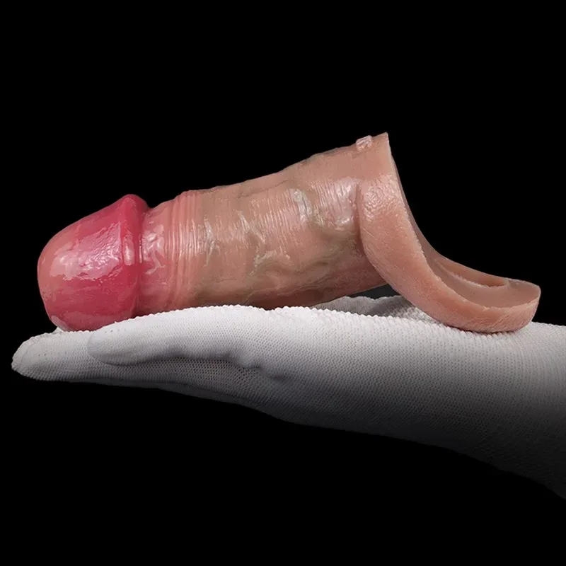 4.5 IN Open Tip Soft Cock Sleeve Male Penis Extension 10 4.5 IN Open Tip Soft Cock Sleeve Male Penis Extension 10